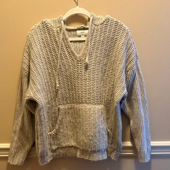 Aerie Chunky Knit Hoodie Sweater - Picture 1 of 3